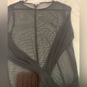 American Eagle Outfitters Black Mesh Top